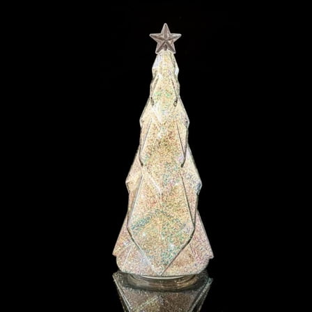 Kanstar 8 in Christmas Dimmable Glass Table Lamps with Clear Glass Tree