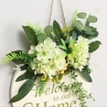 thumbnail image 4 of Inteprter Cartel de bienvenida, placa colgante de pared, de puerta de primavera, guirnalda de flores moderna para el hogar, placa de Decoración del hogar, 4 of 6