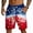 Deep Red-A#8041VV, variant on USA 250th Anniversary Flag Men Shorts Quick Dry Wide Leg Mens Shorts Beach with Pockets 4th of July Mens Lightweight Hiking Shorts