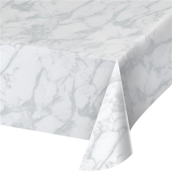 Creative Converting 346631 54 x 108 in. Marble Table Cloth - 6 Count