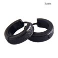 thumbnail image 4 of 3 pares de pendientes cruzados para hombre, aros con bisagras, estilo exótico, galvanoplastia, roca helada, exfoliante, moda, regalos de Hip Hop Ropa, zapatos y accesorios Miscelánea negro Minnieouse AP009691-04B, 4 of 6