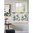 thumbnail image 3 of Retro Mallow Flowers Tier Curtains 36 Inch Length,Sheer Curtains for Bedroom Living Room Window Spring Floral Butterfly Elegant Rod Pocket Drapes Kitchen Curtains Small Half Window 27.5"x36" 2 Panels, 3 of 6