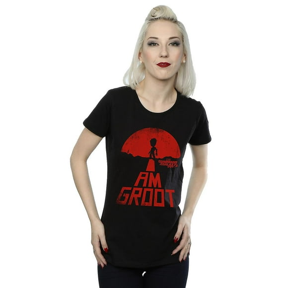 Marvel Women's And Men's Guardians Of The Galaxy I Am Groot Red Short Sleeves T-shirt Unisex F9883