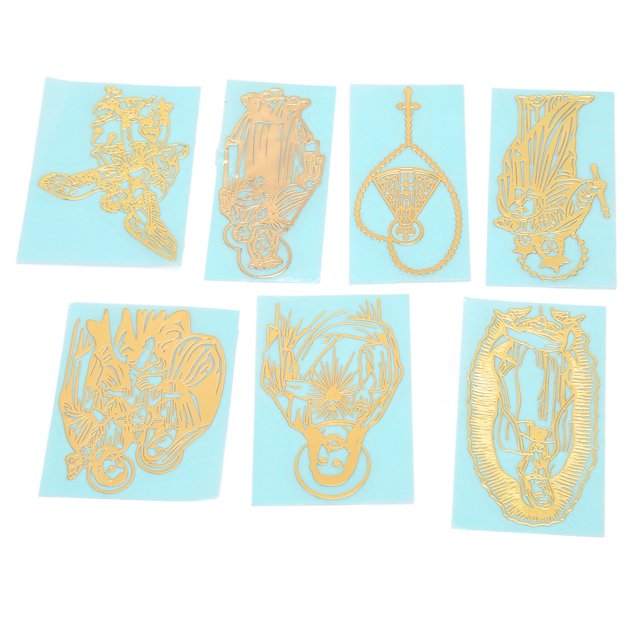 Pegatinas de metal dorado operación simple para teléfonos móviles pegatinas cristianas de metal dorado autoadhesivas DIY para álbumes de recortes