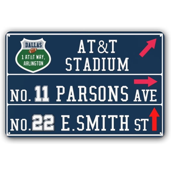 12 x 8 Inch Cowboy Football Metal Tin Sign Wall Decor Art Poster for Home Room