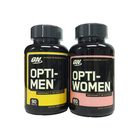 OPTIMUM NUTRITION Optimen + OptiWomen Combo pack multivitamines pour hommes et femmes (Optimen 90 capsules et OptiWomen 60 capsules)
