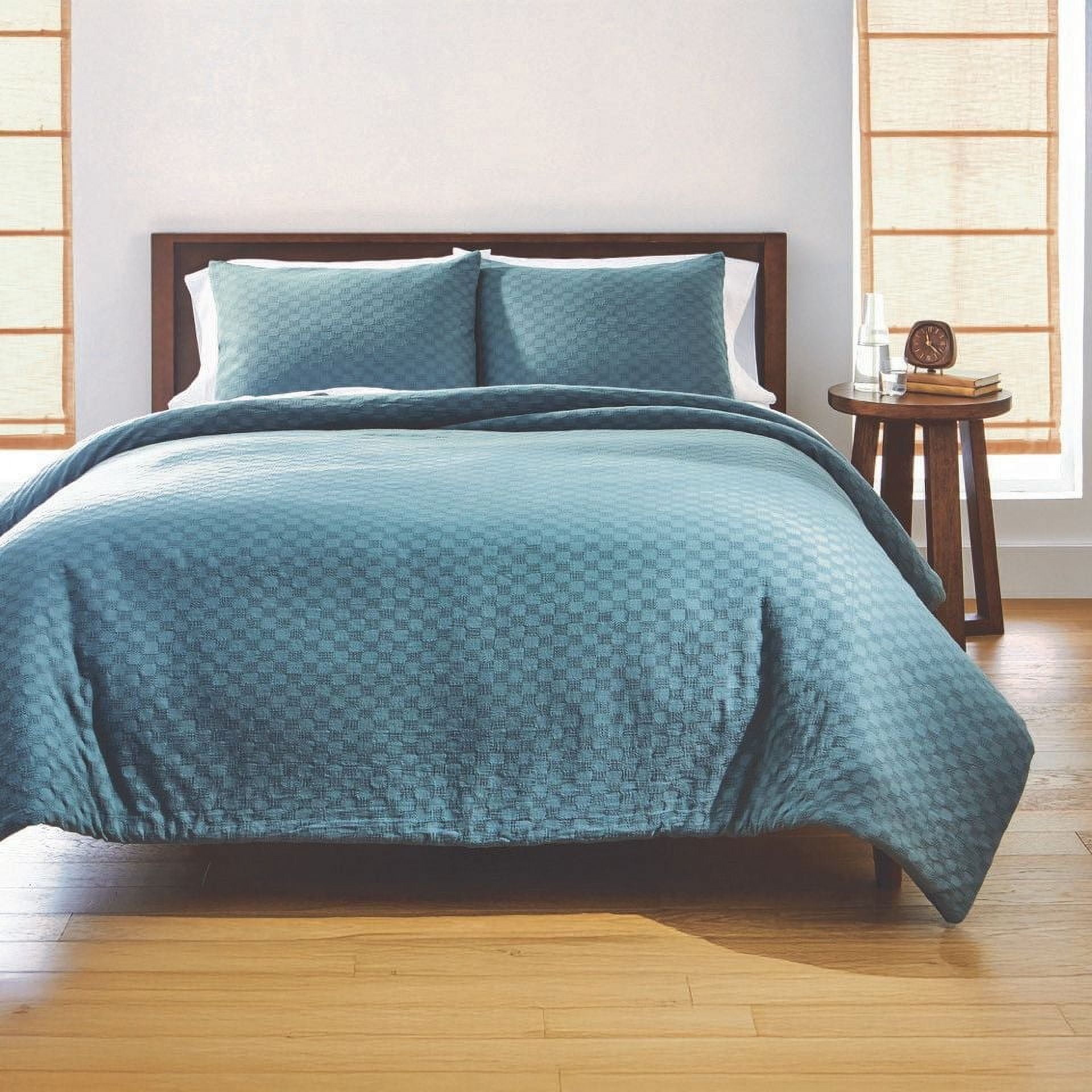 BH&G 3PC COMFORTER SET FULL QUEEN NIMBUS BLUE, 1 Comforter 2 Sham