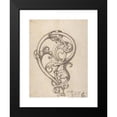 thumbnail image 2 of J. Gruenwald 19x24 Black Modern Framed Museum Art Print Titled - Gothic Leaf Scroll (1899), 2 of 5
