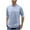 Light Blue, variant on OHMZYZO Mens Henley Shirts Long Sleeve Button Down T-Shirt Casual Stand Collar Cotton Linen Work Tops with 2 Pockets Dark Blue L