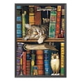 thumbnail image 1 of Cuadros Decorativos Gato de punto de cruz completo de 11 quilates en estantería estampado DIY Animal impreso costura Ehuebsd Nuevos Originales, 1 of 9