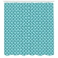 thumbnail image 3 of Blue Shower Curtain, Abstract Water Drops Symmetric Rain Inspired Graphic Contemporary Illustration, Fabric Bathroom Set with Hooks, 69W X 84L Inches Extra Long, Pale Blue and Blue, by Ambesonne, 3 of 3