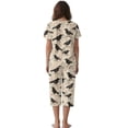 thumbnail image 2 of DISNIMO Crow Printed Pajama Set for Women, Comfy 2 Piece Pjs Set Round Neck Tops and Capri Pant Sleepwear with Pockets, S, 2 of 7