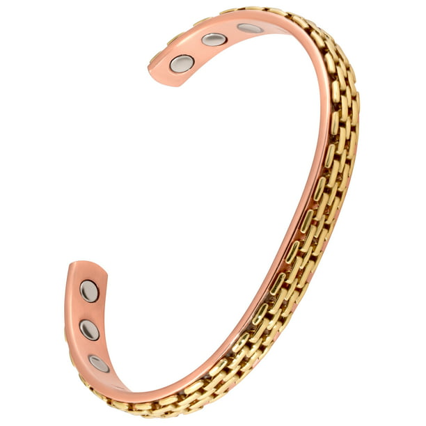 Milepæl T Kommandør Magnet Jewelry Store High Power Copper Magnetic Bracelet Brass Weave -  Walmart.com