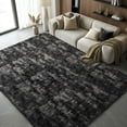thumbnail image 3 of Pentantan 5ft x 8ft Shag Area Rug, Soft Fluffy Rugs for Living Room Bedroom, Modern Tie-dye Home Carpet, Black, 3 of 7