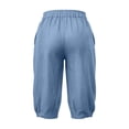 thumbnail image 6 of Lenpel Womens Capri Pants Fashion Casual High Waist Cropped Harem Pants with Pockets Lightweight Comfy Capris Slacks, 6 of 7