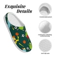 thumbnail image 5 of Wukai Sport Monster Print Women's Indoor Bedroom Slipper Slip On Shoes, Unisex House Shoes with Anti-Skid Sole for Men, Gift for Women Men-46/47, 5 of 7