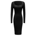 thumbnail image 5 of Vividxx Dresses For Women Elegant Sweater Dress Long Ribbed Knitted Bodycon Turtleneck Slit Hem Casual Winter Pullover Maxi Dress Fashion Clothing, 5 of 6