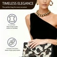 thumbnail image 5 of TSOVTHRID Brown Cow Pattern Clutch Purse Evening Bag for Women Formal Evening Purses with Chain Leather Party Handbag for Wedding Cocktail Elegance Charm, 5 of 7