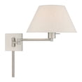 thumbnail image 2 of 40038-91 Livex Lighting 1 Light Swing Arm Wall Sconce-Brushed Nickel Finish, 2 of 11