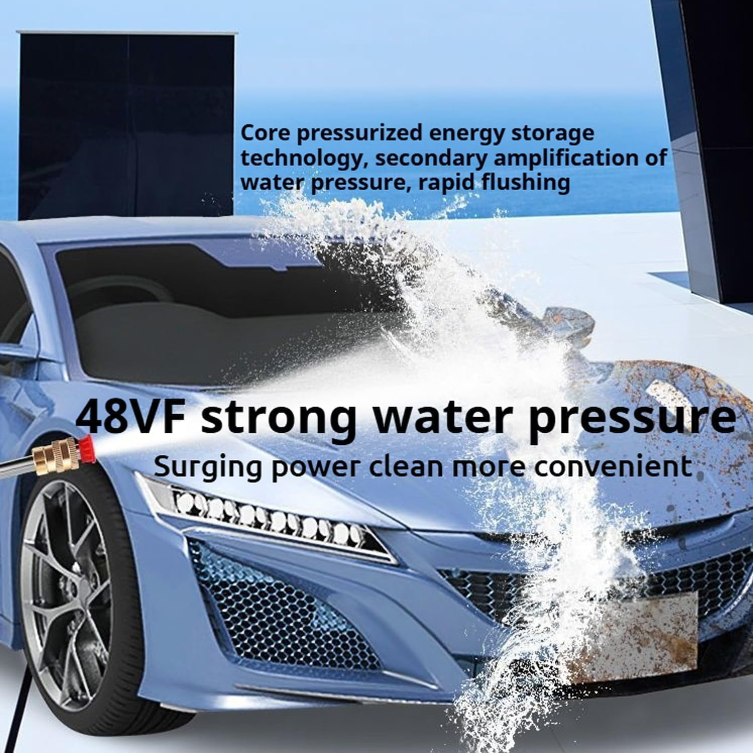 Power Stream Pressure Washer Cordless, Portable Cordless Handheld Electric Power Washers, 16ft Drain Hose, PowerStream Handheld Pressure Washer, Power Stream Handheld Pressures Washers