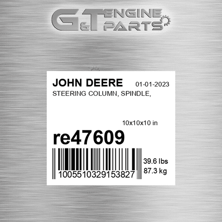 RE47609 STEERING COLUMN, SPINDLE, fits JOHN DEERE (New OEM)