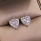 thumbnail image 3 of Pendientes de cristal joyería pendiente corazón mujer corazón deslumbrante regalo pendientes de moda, 3 of 6