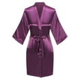 thumbnail image 5 of VintageClothing Women Kimono Satin Bride Maid of Honor Wedding Short Robe One Size, 5 of 5