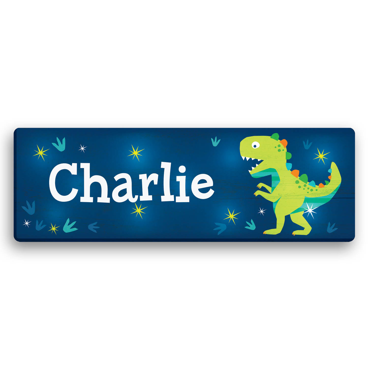 Personalized Dinosaur LED Canvas Print, 9x27