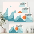 thumbnail image 4 of Designart ' Abstract Blue Mountains With Red Moon I ' Modern Canvas Wall Art Print, 4 of 4