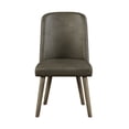thumbnail image 4 of Gray Faux Leather & Oak Chairs / 46 - lb Product Weight, 4 of 5