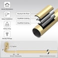 thumbnail image 5 of MEC 2 Pack Wrap Around Curtain Rods Gold, Blackout Heavy Duty Curtain Pole for Windows 48 to 84 Inch, 1" Decorative Room Darkening Curved Modern Drapery Rod (Gold/Unique Design/All Matel), 5 of 18