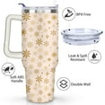 thumbnail image 3 of Christmas 40 OZ Coffee Tumbler with Handle Rust Resistant Christmas Snowflake Ball Cup Modern Tumbler for Holiday Accessories Camping Outdoor for Mom Wife Teacher Neighbor, 3 of 6