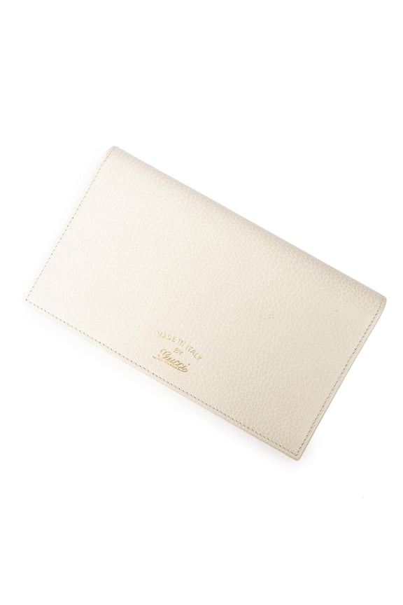 Pre-Owned Gucci Ivory Wallet Crossbody Shoulder Bag Grained Leather