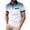 White, variant on LRGSHF Men's Summer Polo Shirts Short Sleeve Golf Daily Pullover Slim Fit Gradient Print Tops With Chest Pocket Orange XL