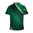 thumbnail image 2 of Zylanna Men's Golf Polo Shirts, Short Sleeve Printed Fashion Business Turn Down Collar Casual Pullover Tee for Men Green Size 4XL, 2 of 3
