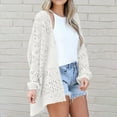 thumbnail image 2 of BLVB Lightweight Summer Fall Cardigan for Women Spring Open Front Long Batwing Sleeve Netted Crochet Cardigans Sweaters, 2 of 6