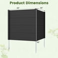 thumbnail image 3 of Gymax 48'' W x 48'' H Outdoor Privacy Fence Screen 4 Panels Air Conditioner Fence with Galvanized Metal Ground Stakes, 3 of 10
