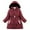 Red, variant on Winter Coat Heavyweight for Girls Kids Toddler Baby Unisex Patchwork Spring Cute Hooded Padded Jacket Clothes Outerwear Jackets 4-5 Years