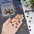 thumbnail image 3 of 42Pcs 7 Styles Chakra Stone Cabochons Natural Gemstones Flatback Polished Oval Cabochon Beads 8x10x4mm for Jewellery Making DIY Bracelet Necklace Earrings Craft, 3 of 6
