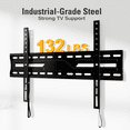 thumbnail image 3 of FitMetal Fixed Low Profile TV Wall Mount for 37-82 inch Tvs, Holds up to 132 lbs, Max Vesa 600x400mm, Fits 8/16/24" Studs, 3 of 8