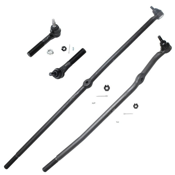 Detroit Axle - 4WD Front 4pc Tie Rods for 2000 2001 2002 Dodge Ram 2500 3500, Inner and Outer Tie Rods Replacement