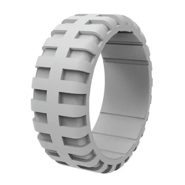 CUITING Finger Ring Rubber Band Ring Silicone Rings Tire Pattern Wedding Men Breathable➳-01 green-10