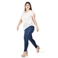 thumbnail image 2 of Blusa ligera con detalle de botones Roman Fashion /Tallas Extras, 8001 (Blanco) blanco 38, 2 of 5