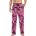 thumbnail image 4 of Pink Butterfly Ghost Pajama Pants, Men's Lounge Pants Light with Drawstring and Pockets, Christmas New Year Birthday Father's Day Gifts, Small, 4 of 7