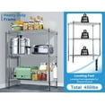 thumbnail image 2 of YRLLENSDAN Wire Adjustable Shelves 3 Tier for Bathroom Garage Kitchen Laundry Room, storage rack 150 LBS Capacity per Shelf, 450 LBS Total , 23"×13.2"×30.2", Chrome, 2 of 7