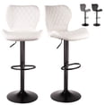 thumbnail image 1 of Set De 2 Bancos De Cocina Mostrador Barra Silla Taburete Comedor Respaldo Alto Altura Regulable y Función Giratoria 360°, 1 of 7