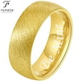 thumbnail image 1 of 14K Gold Plated or Black IP Brushed Tungsten Ring High Polished Inside for Men and Women 8mm Comfort Fit w/ Free Engraving Options, 1 of 5