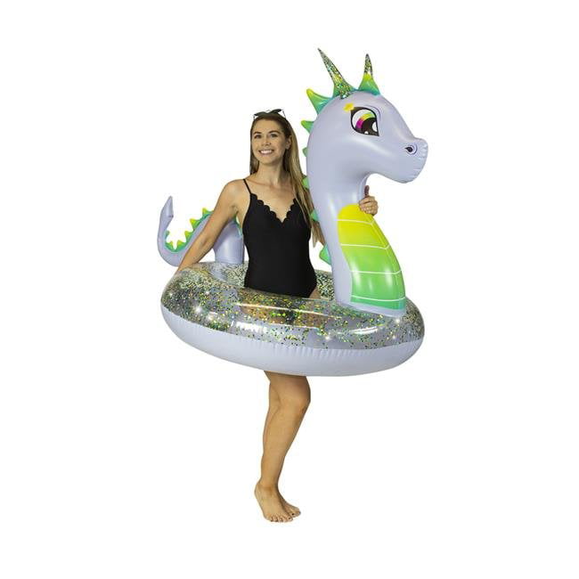 Golden Dragon Inflatable Raft Island Swimming Pool Party Lake Ocean Float New 