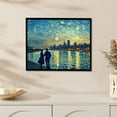 thumbnail image 3 of NJSTORE Van Gogh Canvas Wall Art: Starry Night over the Rhône Oil Painting Picture Reproduction Room Decor, Famous Art Prints Framed Poster Large Modern Artwork Home Decoration, 3 of 4
