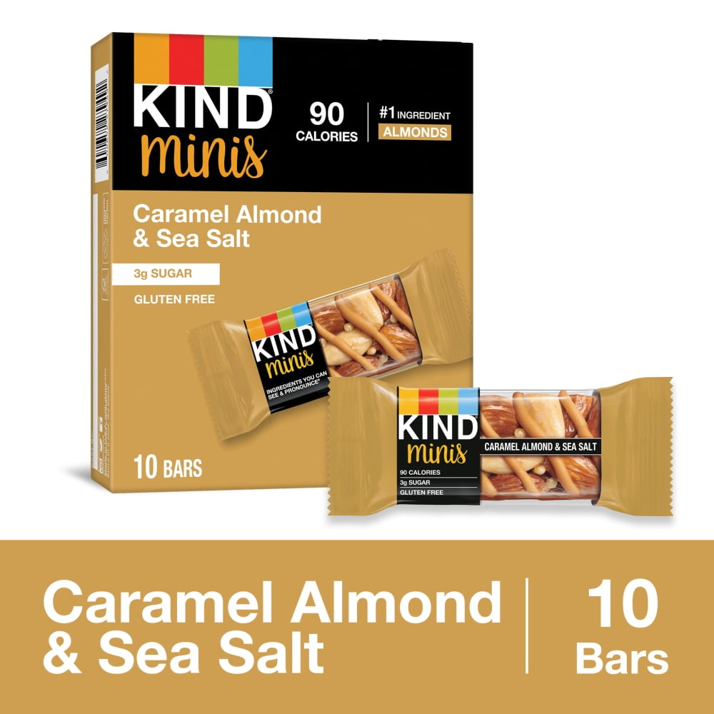 KIND Minis Variety Pack - 36 Healthy Snack Bars With Peanut Butter Dark Chocolate & Caramel Almond